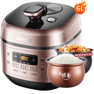 苏泊尔（SUPOR）  电压力锅6L智能电高压锅精钢球釜双胆SY-60FC25Q