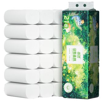 蓝漂  无芯卷纸  5层100克21卷自然无香白色扁卷纸卫生纸