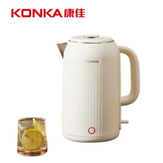康佳/Konka  热水壶304不锈钢双层防烫 2.5L容量烧水壶热水壶开水壶 KDSH-2513