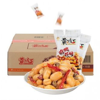 黄飞红/HUANG FEI HONG  麻辣花生整箱装囤货 210g *16袋/箱