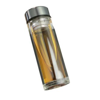 怡乐雅  高硼硅双层耐热玻璃杯双层耐热杯子隔热茶杯高档商务水杯 420ml YLY-028