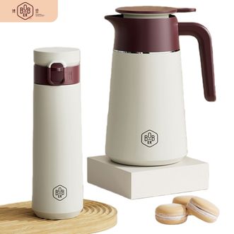 博堡/BOBER  逸行暖饮套装 家用1200ml保温壶+480ml保温杯组合套装