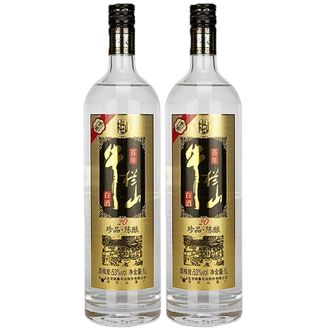 牛栏山  二锅头百年珍品陈酿20 土豪金黑标 浓香型白酒口粮酒 53度 1L*2瓶 双支装