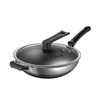 炊大皇（COOKER KING）  炒锅 316不锈钢 家用平底炒菜 燃气灶电磁炉通用不粘锅  34cm CG34SY