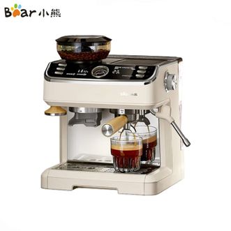 小熊/Bear  咖啡机KFJ-E28A5 意式半自动家用咖啡机 研磨一体机 现磨咖啡豆手动打奶泡