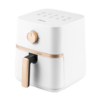 美的/Midea  空气炸锅 家用 4.2L大容量 2-6人 机械旋钮操作 无油 电炸锅 智能定时温控
