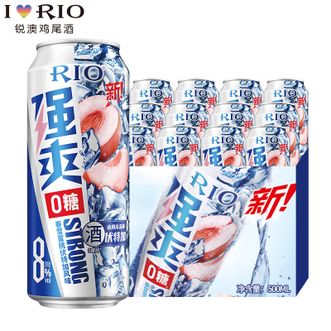 锐澳  RIO 强爽Zero春雪蜜桃伏特加风味聚会聚餐 搭档 500ml*12罐