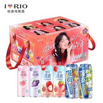锐澳  鸡尾酒强爽清爽微醺6瓶组合装 6联年货趣味玩法 盲盒拆单满满惊喜 礼盒装