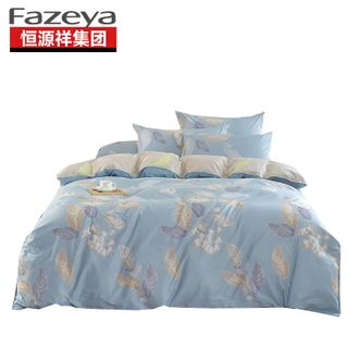 彩羊（Fazeya）  全棉四件套床上用品纯棉床单被罩-叶语