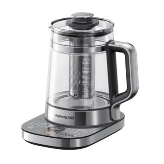九阳/Joyoung  沸萃养生壶煮茶器1.8L玻璃花茶壶316L不锈钢加长茶蓝电水壶烧水壶18WY2R