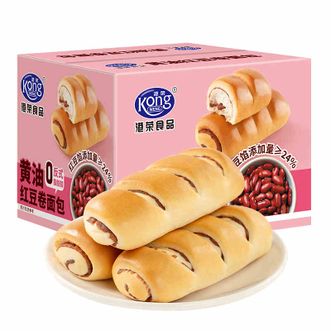 港荣/Kong WENG  红豆面包手撕点心450g/箱