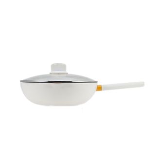 德世朗（DESLON）  银月麦饭石不粘可视炒锅 30cm