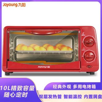 九阳/Joyoung  电烤箱10L家用容量双旋扭灵活调控大把手防烫设计多面散热玻璃视窗烘焙小烤箱