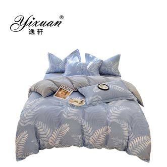 逸轩/yixuan  AB版印花全棉花卉床单床品双人床单被套四件套