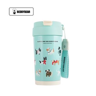 杯具熊（beddybear）   保温杯咖啡杯陶瓷内胆保温保冷一杯双饮户外便携车载办公室水杯 TT359-500轻心保温咖啡杯—狗狗庄园