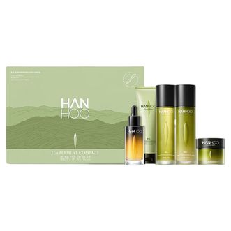 韩后  茶酵类视黄醇茶A肽水乳套装 紧致抗皱淡纹化妆品护肤品礼盒礼物茶酵淡纹紧致5件套