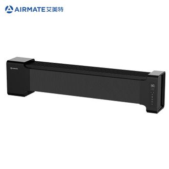 艾美特（AIRMATE）踢脚线石墨烯移动电暖居浴两用电暖器遥控暖炉仿真火焰加湿款AIR8