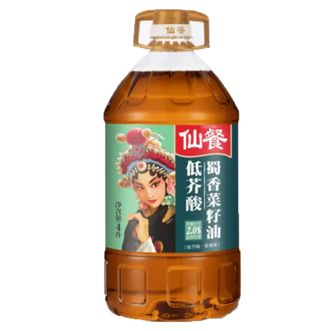 仙餐 蜀香低芥酸菜籽油4升 食用油非转基因压农家自用正宗四川菜油