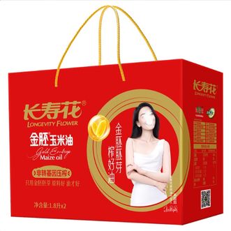 长寿花LONGEVITY FLOWER  【超值礼盒装】金胚玉米油1.8L*2礼盒装