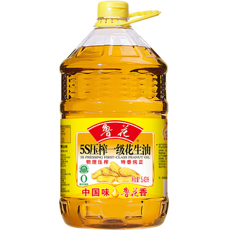 鲁花  5S压榨一级花生油5.43L*1 食用油 粮油