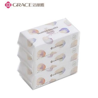 洁丽雅 Grace 毛巾 一次性洗脸巾婴儿洁面巾洗脸棉巾美容巾化妆棉柔巾  90抽*3包
