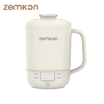 zemkon  电热水杯600ml便携电热水壶煮茶温奶壶养生壶KM-116滤网款