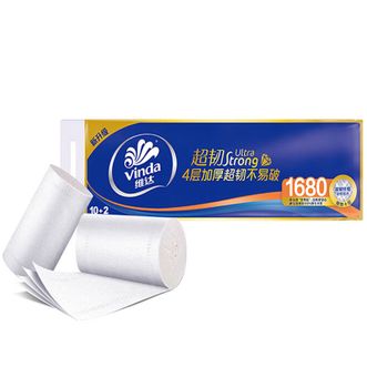 维达  卷纸超韧4层140克加厚卫生纸一提12卷