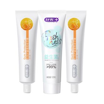 舒客益生菌牙膏*1+维他命牙膏120g*2清新口气去渍净白养护牙龈
