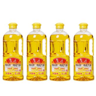 鲁花 花生油 5S物理压榨一级食用油 1L*4瓶