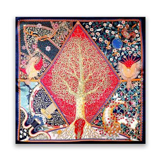 圣夫妮真丝单面印花50方巾-祈祷之树SFN-SJ5003 圣夫妮真丝单面印花50方巾-祈祷之树SFN-SJ5003