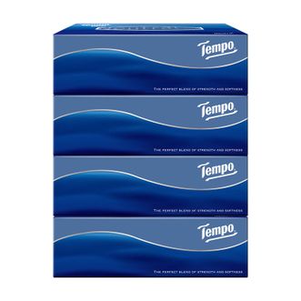 得宝 盒装抽取式面巾纸 餐巾纸 3层*90抽*4盒/提 天然无香