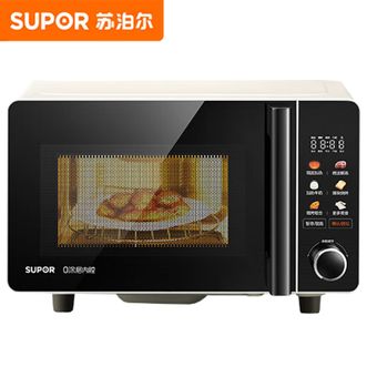 苏泊尔/Supor  微波炉  烤箱一体机 0涂层不锈钢 家用20升平板加热智能杀菌解冻光波烧烤彩屏  SW20B1