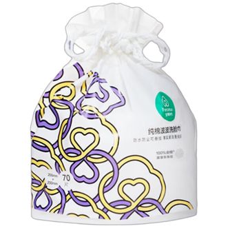 全棉时代/PURCOTTON  洗脸巾卷 70抽*1卷加厚一次性100%棉柔毛巾20*20CM