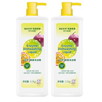 白猫  天然酵素洗洁精  去农残去腥除味果蔬餐具洗涤灵  1.1kg*2瓶