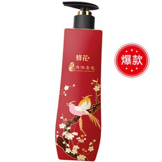 蜂花/Bee&amp;Flower  沉香液体香皂(沐浴型)500g 皂感清洁温和洁净香皂液沐浴持久留香 沐浴洗澡男女通用沐浴露