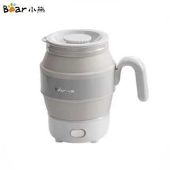 小熊/Bear  电热恒温水杯ZDH-A06M5 灰色0.6L 便携烧水杯 折叠烧水壶 出差旅行旅游小型烧水杯