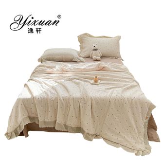 逸轩/yixuan  全棉双层皱皱纱夏被 星月 单件夏被