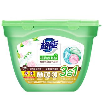 超能  植沐悦色洗衣凝珠 浓缩洗衣球洗衣液机洗专用三合一  400g【40颗】