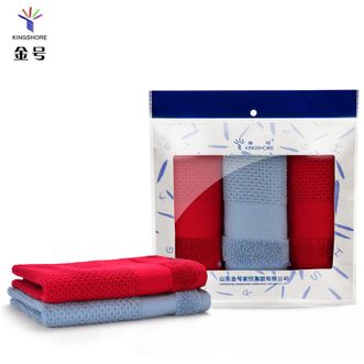 金号  爱逸心选纯棉毛巾 三条袋装 30*60cm 47g 吸水性好不易掉毛 双条袋装（颜色随机）