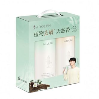 阿道夫  洗护套装 去屑控油洗头膏男女 去屑洗发水618ml+护发素400ml 新香味
