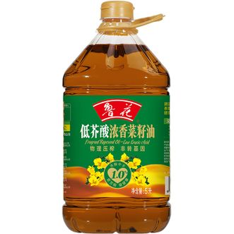 鲁花  低芥酸菜籽油1*5升 物理压榨大桶装
