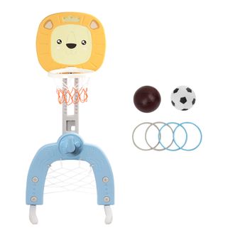 婴侍卫（BBG+）  儿童三合一篮球架运动玩具（篮球+足球+套圈）SMALQJ08