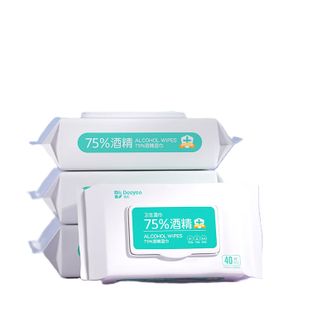 德佑/Deeyeo  75%度酒精消毒湿巾40抽*4大包家庭装