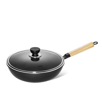 欧美达（OMUDA）  炒锅不粘锅炒菜锅平底家用不沾锅电磁炉燃气灶适用无油烟  30cm BJC30-B