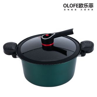 欧乐菲/OLOFE  微压煮汤锅 炖锅 焖锅   24cm 家用双耳汤锅 OLOWY-24A1