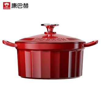 康巴赫  家用珐琅锅汤锅22cm焖烧焗炖锅炖肉锅煲汤KGF-D22A红色