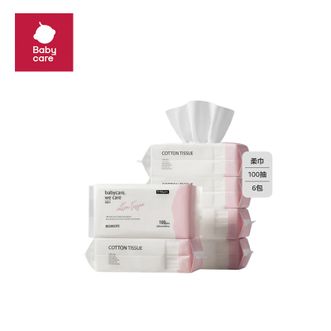 babycare  婴儿棉柔巾加厚加大 棉柔巾（100抽*6包）