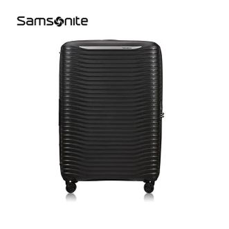 新秀丽/Samsonite  行李箱 简约大波浪箱 拉杆箱 旅行箱包 黑色密码箱（20英寸-KJ1*09001）