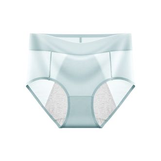 美·雅·挺  冰丝高腰生理期内裤女月经期防侧漏姨妈专用好洗7a抗菌薄款三角裤