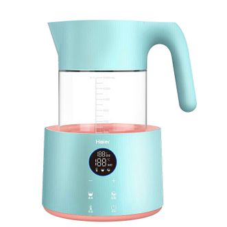 海尔（Haier）恒温水壶 婴儿调奶器多功能冲泡奶粉热水壶 防撞升级 1.5L蓝 HBM-H203B
